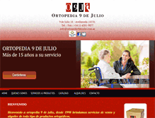 Tablet Screenshot of ortopedia9dejulio.com.ar